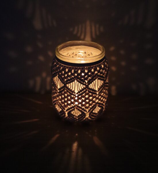 Macrame Knot Candle Holder ''Martha''